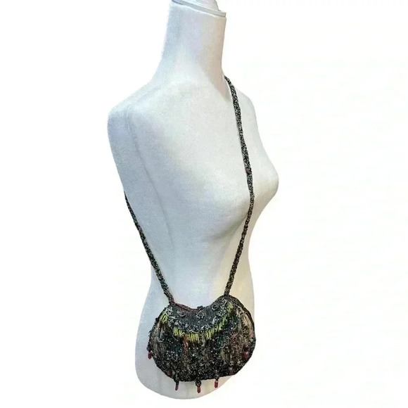 Amen Wardy Aspen Designer Beaded clutch Purse - Picture 1 of 7